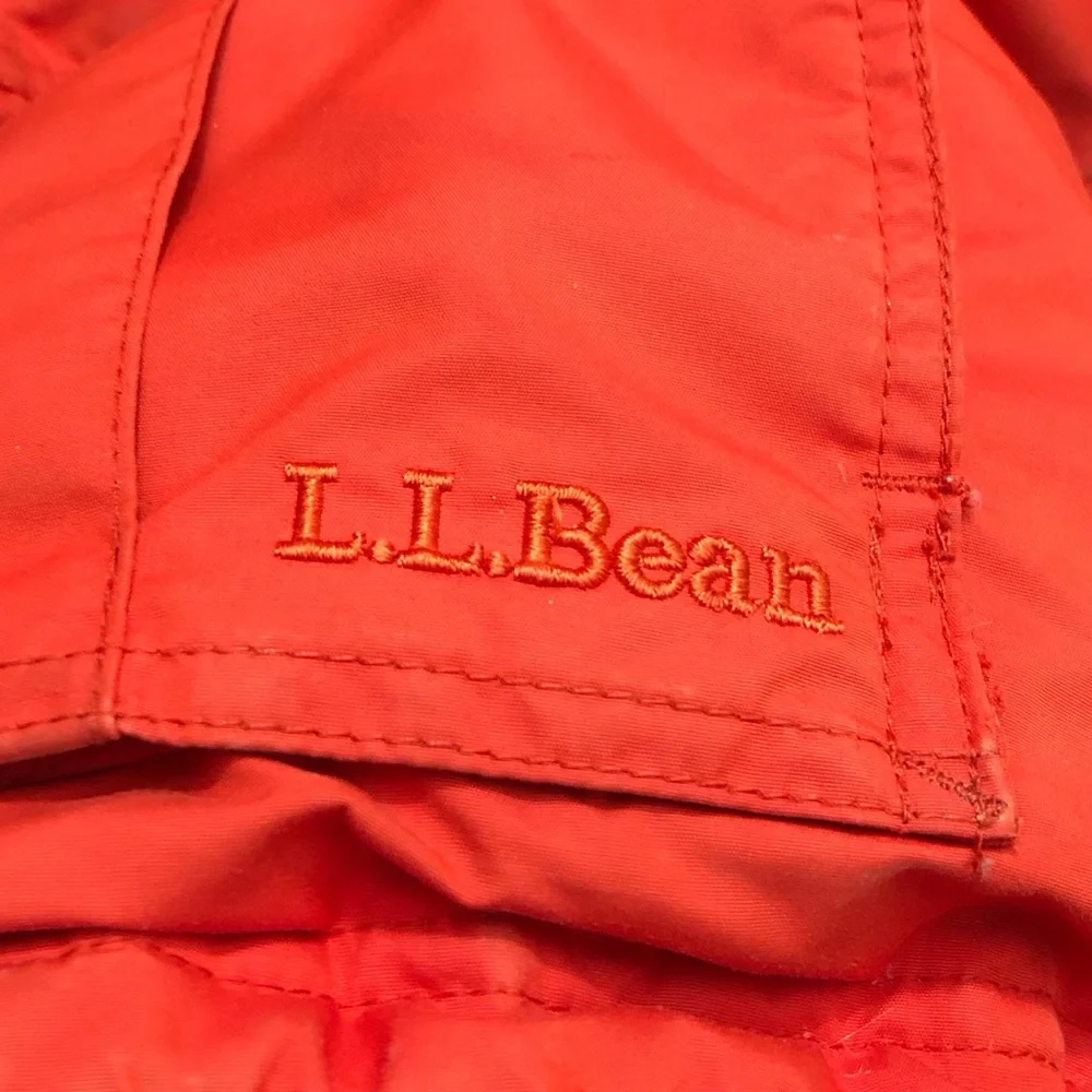LL Bean Mens Baxter State Parka Goose Down Jacket Faux Fur Trim Hooded Coat Sz M - Picture 5 of 12